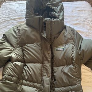 L.L. Bean Olive Puffer Coat